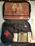 Vintage Buick Century Travel Bag Kit First Aid Road Atlas Pressure Gauge. Fixed Price $19.99.
