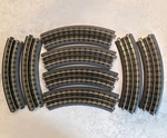 Mth Realtrax Gauge O-31 Curved Track Sections W/ Roadbed 3-RAIL. Fixed Price $25.00.