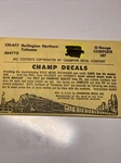 Champ Decals Scale CN-477 Burlington Northern Caboose Nip. Fixed Price $11.00.