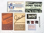 Lionel Lot Of 19 Original Items, Catalogs, Baby Ruth Cubes, E-unit Tool,rheostat. Fixed Price $110.00.