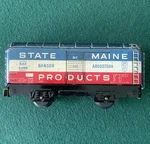 Vintage Marx Toys Bar 4488 State Of Maine Boxcar, Tin Litho, Gauge. Fixed Price $19.00.