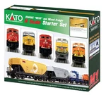 Kato Starter Set 106-0023 ES44AC "gevo" And Mixed Freight Union. Fixed Price $249.95.