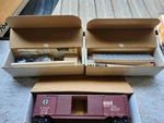 3 Scale 2 Rail All Nation Boxcars. Fixed Price $39.99.