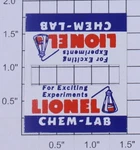 Lionel 256-3 Chem Lab Metal Sign (10). Fixed Price $40.00.