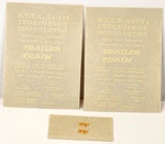 Champ Ho Scale Decals #HC-293 Trailer Train 53' Piggyback Flat Car (white Let.). Fixed Price $7.89.