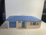 Plasticville RH-1 Ranch House Blue Roof Nice Complete In Box. Fixed Price $14.00.