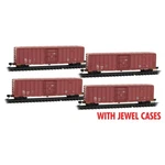 Micro Trains Scale Norfolk Southern Box Car 4 Pack #227 Jewel Case 98300227. Fixed Price $115.39.