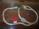 Imaginarium Wooden Timber Tree Logging Co. Adventure Train Set Fits Thomas Track. Fixed Price $28.00.