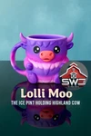 Lolli Moo Ice Cream Pint Holder Gradient Highland Cow With Spoon Slots. Fixed Price $24.90.