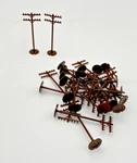 Bachmann Bnsf Electric Rail Chief Train Scale, 24 Telephone Poles. Fixed Price $35.00.