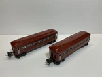 Vintage Lionel 2442 & 2443 Pullman Passenger Cars With Prewar Trucks. Fixed Price $75.00.