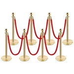 Garvee 37" Gold Stanchion Posts With 5FT Red Rope, Vip Line & Event Barrier Set. Fixed Price $87.41.