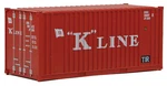 Walthers 20' Corrugated Container W/ Flat Panel K-line Ho Scale. Fixed Price $11.99.