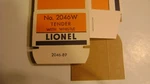 Lionel #2046W Tender Box W/tuck Inserts. Fixed Price $9.95.