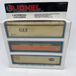Lionel 3 Intermodal Containers Csx & Great Northern Ny Central System 6-12826. Fixed Price $28.49.