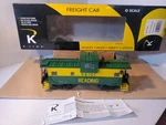 K-line K-613-1933 Reading Extended Vision Smoking Caboose Tested New Ob R# 94101. Fixed Price $72.50.