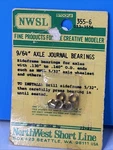 Northwest Short Line 355-6 3556 Nwsl 9/64" Axle Journal Bearings Brass Nos. Fixed Price $16.99.