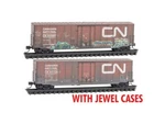 Micro-trains 98305017 Canadian National Weathered Box Car 2 Freight Set Scale. Fixed Price $71.99.