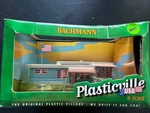 Bachmann Plasticville Park W/ 2 Trailers & Flagpole, Scale, 45310. Fixed Price $29.99.