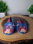 Blue Owl Dotty Fish Soft Sole Leather Baby Shoes Infant Girls/boys 0-6MTH P101. Fixed Price $21.99.