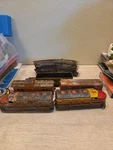 Vintage Marx Kansas City Southern 54 & Diesel Engines, Cars, Caboose Track. Fixed Price $127.07.