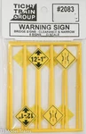 Tichy Train Group #2083 Warning (bridge Signs- Clearance & Narrow) PKG.8. Fixed Price $5.40.
