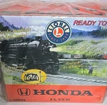 New Rare 2006 # 6-30055 Lionel Honda Flyer Gauge Train Set Factory Sealed. Fixed Price $400.00.