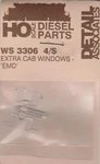 Detail Associates 3306 Ho Scale Cab Windows -- Emd PKG(4). Fixed Price $6.99.