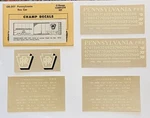Champ Decal-pennsylvania/prr Box Car-w/lge Blk & Wht Shadow Keystone #OB-307. Fixed Price $8.50.