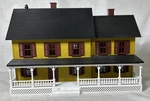 Rail King By Mth Country House Yellow With Red Shutters #30-9015 Illuminated. Fixed Price $29.00.
