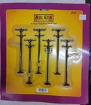 Mth 6 Pc Telephone Pole Set Gauge Train Accessory, #30-1088 Nip (F70). Fixed Price $19.95.