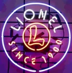 Lionel Trains Since 1900 Logo 24"X24" Neon Sign Light Lamp Gift Real Glass. Fixed Price $214.79.