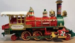 Vintage New Bright Musical Christmas Express Elf Train Locomotive #183. Fixed Price $199.99.