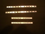 Lionel 2532-50 Silver Range (2) & 2532-49 Lines Metal Adhesive Plates. Fixed Price $14.95.