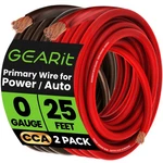 Gearit Gauge 25' 50' Cca Amplifier Power Ground Wire, Black/blue/red.. Fixed Price $40.95.