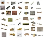 Oo/ho Laser Cut Kits Gates, Fences, Roof Slates & Shed Scale Model Scenery. Fixed Price $12.04.