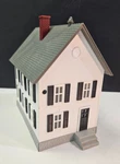 Mth Scale 2 Story Row White House Porch Black Shutters Lighted. Fixed Price $31.87.