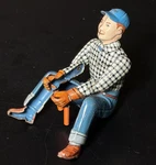 Vintage Marx Wind-up Figure Tractor Farmer Original Articulating Arms. Fixed Price $49.95.