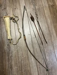 Vintage Native American Style Bow Arrow Set Quiver Handmade Reservation Trade. Fixed Price $300.00.
