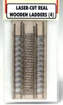 Bar Mills #04035 Wooden Ladders (4) Scale New. Fixed Price $14.37.
