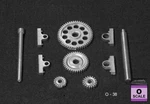 Crow River Products O-38 Gear Set W/pillow Blocks "o" Scale. Fixed Price $7.06.