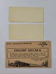 Champ Decals N-72 Louisville And Nashville Road Name Set. Fixed Price $10.00.