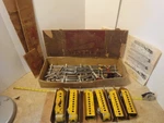 Vintage Hafner M-10000 Wind Up Tin Toy Stream Line Passenger Train Set, Gauge. Fixed Price $499.99.