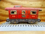 Marx 027 Gauge Post War Metal 4-WHEEL Ny Central Lines 556 Train Caboose. Fixed Price $12.75.