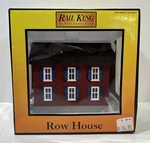 Mth Rail King 30-90247 Row House Red Dark Blue Shutters Lighted Nib Scale. Fixed Price $45.00.