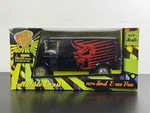 Street Whipz 1974 Ford E-100 Van 1:24 Scale Diecast Black Red Skull Planet Toy. Fixed Price $74.99.