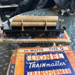 Lionel No. 3651 Operating Lumber Car, Black With 160 Bin #1. Fixed Price $25.00.