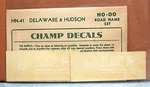 Champ Ho Scale Delaware & Hudson Road Name Decal Set # HN-41. Fixed Price $7.20.