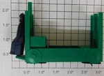 Lionel 356-35X Dark Green Baggage Cart Truck W/figure. Fixed Price $10.00.
