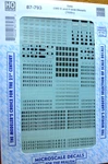 Microscale Decal Ho #87-793 Data, Emd & F-unit Diesels (1939+) Sheet. Fixed Price $7.75.
